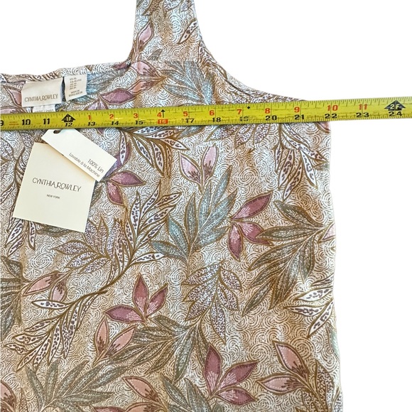 Cynthia Rowley 100% Linen Floral Sleeveless Top - Picture 6 of 12
